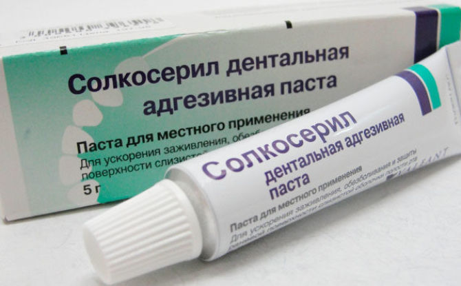 Dental adhesive toothpaste Solcoseryl: mga tagubilin para magamit